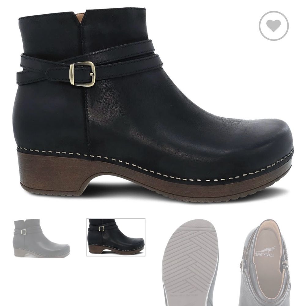 DANSKO BROOK BLACK BURNISHED NUBUCK